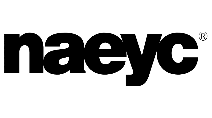Bold black lowercase letters spelling 'naeyc' on a white background.